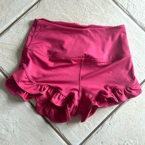 Free People Movement All Day Ruffle Workout shorts